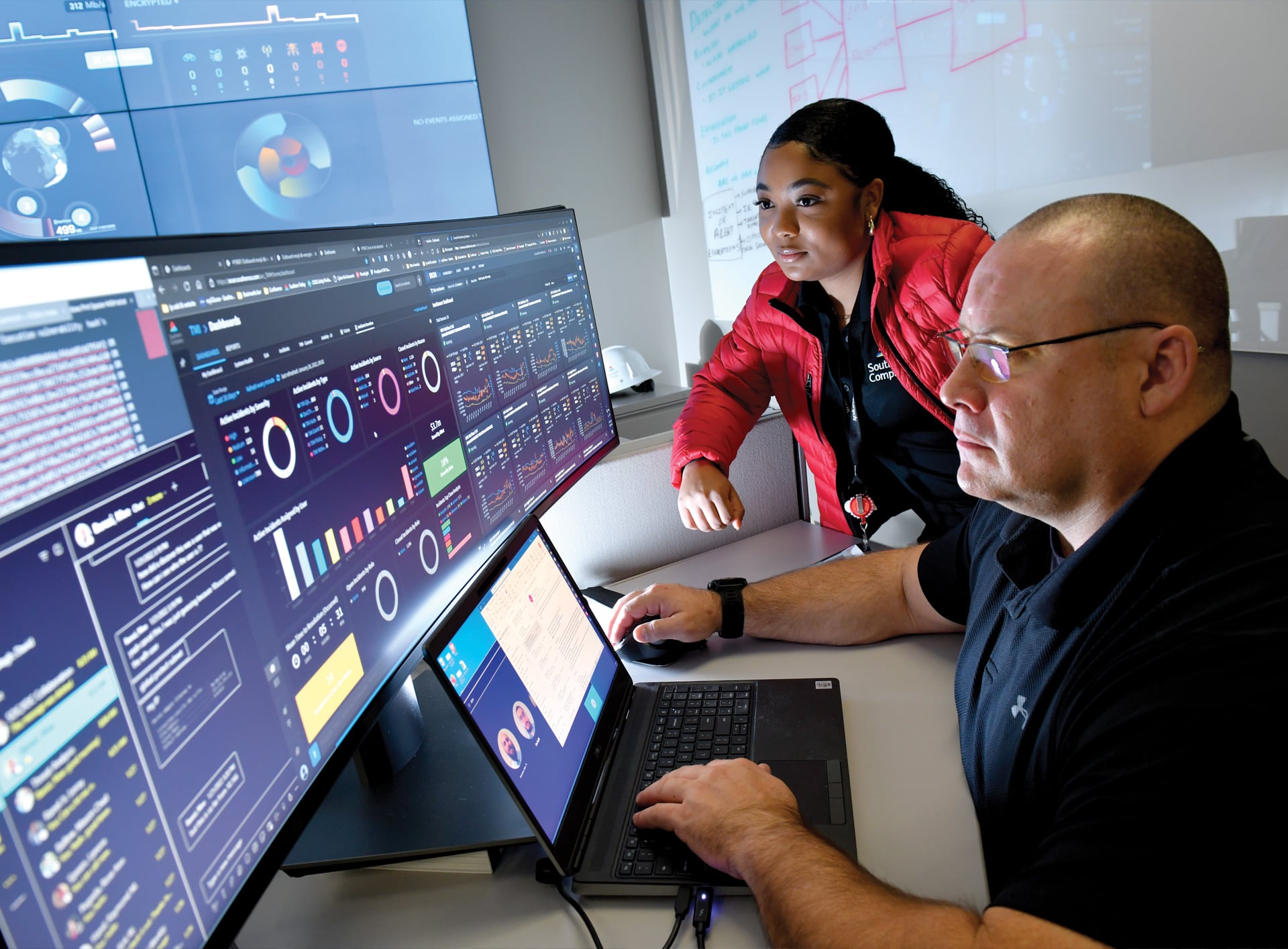 Employees at Southern Company's Security Operations Center